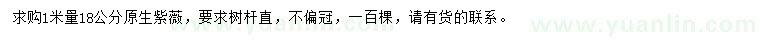 求購1米量18公分原生紫薇