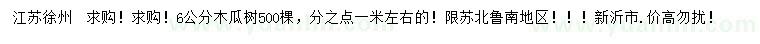 求購6公分木瓜樹