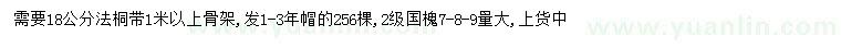 求購18公分法桐、國槐