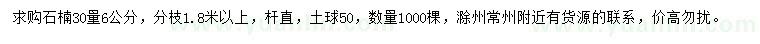 求購30量6公分石楠