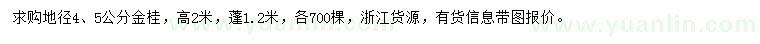 求購地徑4、5公分金桂