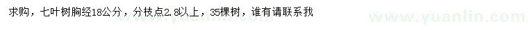 求購胸經(jīng)18公分七葉樹