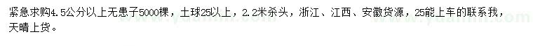 求購(gòu)4.5公分以上無(wú)患子