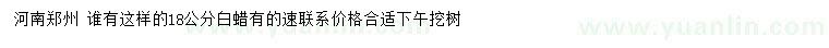 求購(gòu)18公分白蠟