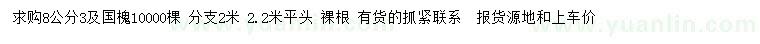 求購8公分國槐