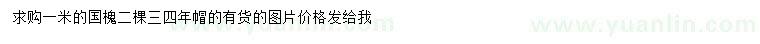 求購1米國槐
