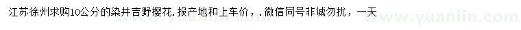 求購10公分染井吉野櫻