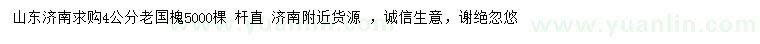 求購4公分老國槐