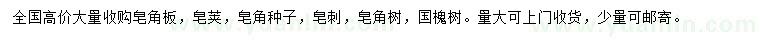 求購皂角板、皂萊、皂角種子等