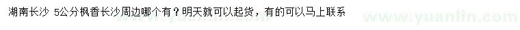 求購5公分楓香