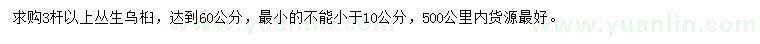 求購3桿以上叢生烏桕
