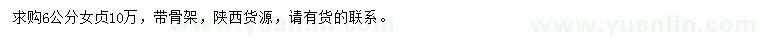求購(gòu)6公分女貞