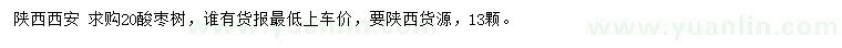 求購20公分酸棗樹