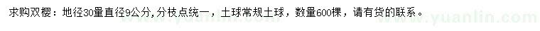 求購地徑30量直徑9公分雙櫻