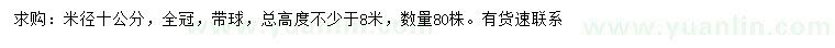 求購(gòu)10公分核桃樹
