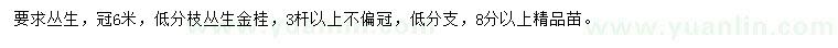 求購冠幅6米叢生金桂