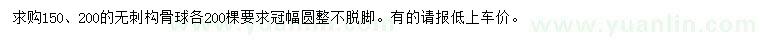 求購(gòu)150、200公分無(wú)刺構(gòu)骨球