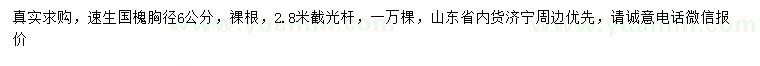 求購胸徑6公分速生國(guó)槐