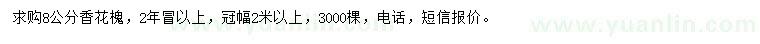 求購8公分香花槐
