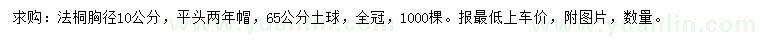 求購(gòu)10公分法桐