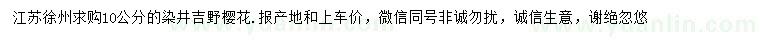 求購(gòu)10公分染井吉野櫻花