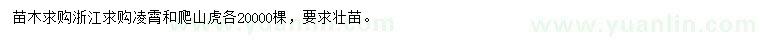 求購(gòu)凌霄、爬山虎
