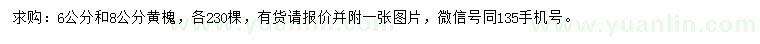 求購(gòu)6、8公分黃槐