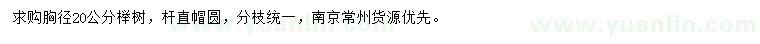 求購胸徑20公分櫸樹