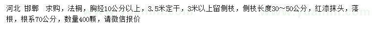 求購(gòu)胸徑10公分以上法桐