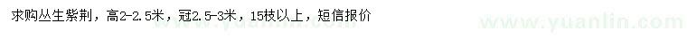 求購高2-2.5米叢生紫荊