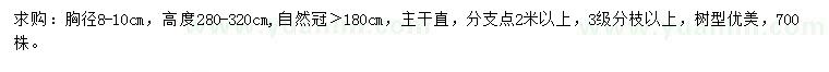 求購胸徑8-10公分香樟