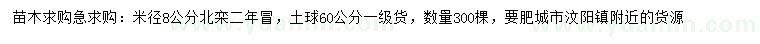 求購(gòu)米徑8公分北欒