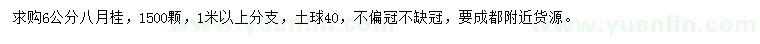求購(gòu)6公分八月桂