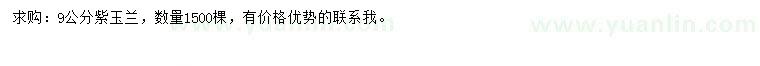 求購9公分紫玉蘭