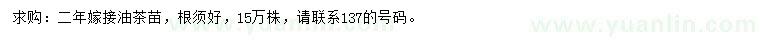 求購二年生油茶苗
