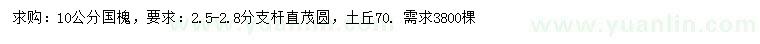 求購10公分國槐