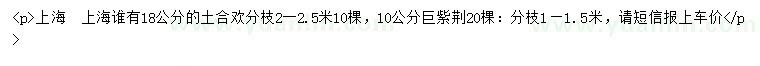 求購18公分土合歡、10公分巨紫荊