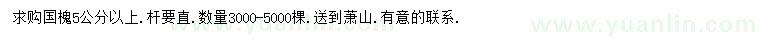 求購(gòu)5公分以上國(guó)槐