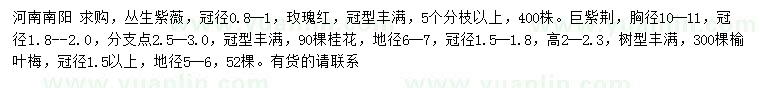求購叢生紫薇、巨紫荊、桂花等