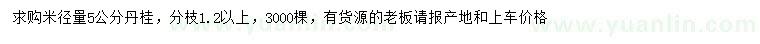 求購米徑5公分丹桂