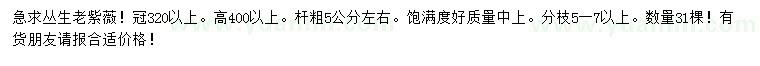求購冠幅320公分以上叢生老紫薇
