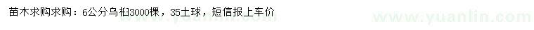 求購6公分烏桕