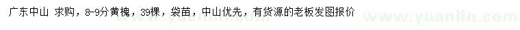求購(gòu)8-9分黃槐