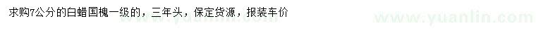 求購7公分白蠟、國槐