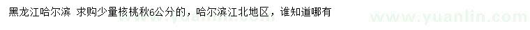 求購6公分核桃楸