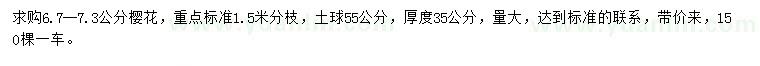 求購(gòu)6.7-7.3公分櫻花