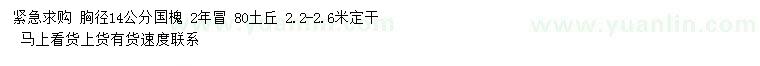 求購胸徑14公分國槐