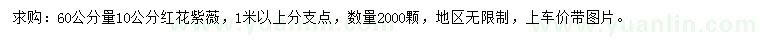 求購60公分量10公分紅花紫薇