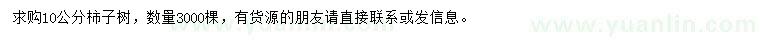 求購10公分柿子樹