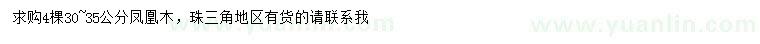 求購30-35公分鳳凰木